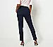 Isaac Mizrahi Live! Petite True Denim Pull On Ankle Pant (DARK INDIGO)