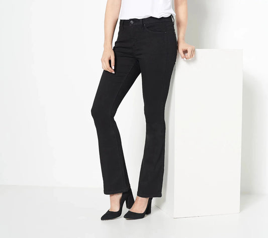 Laurie Felt Silky Denim Bootcut Jeans -Black